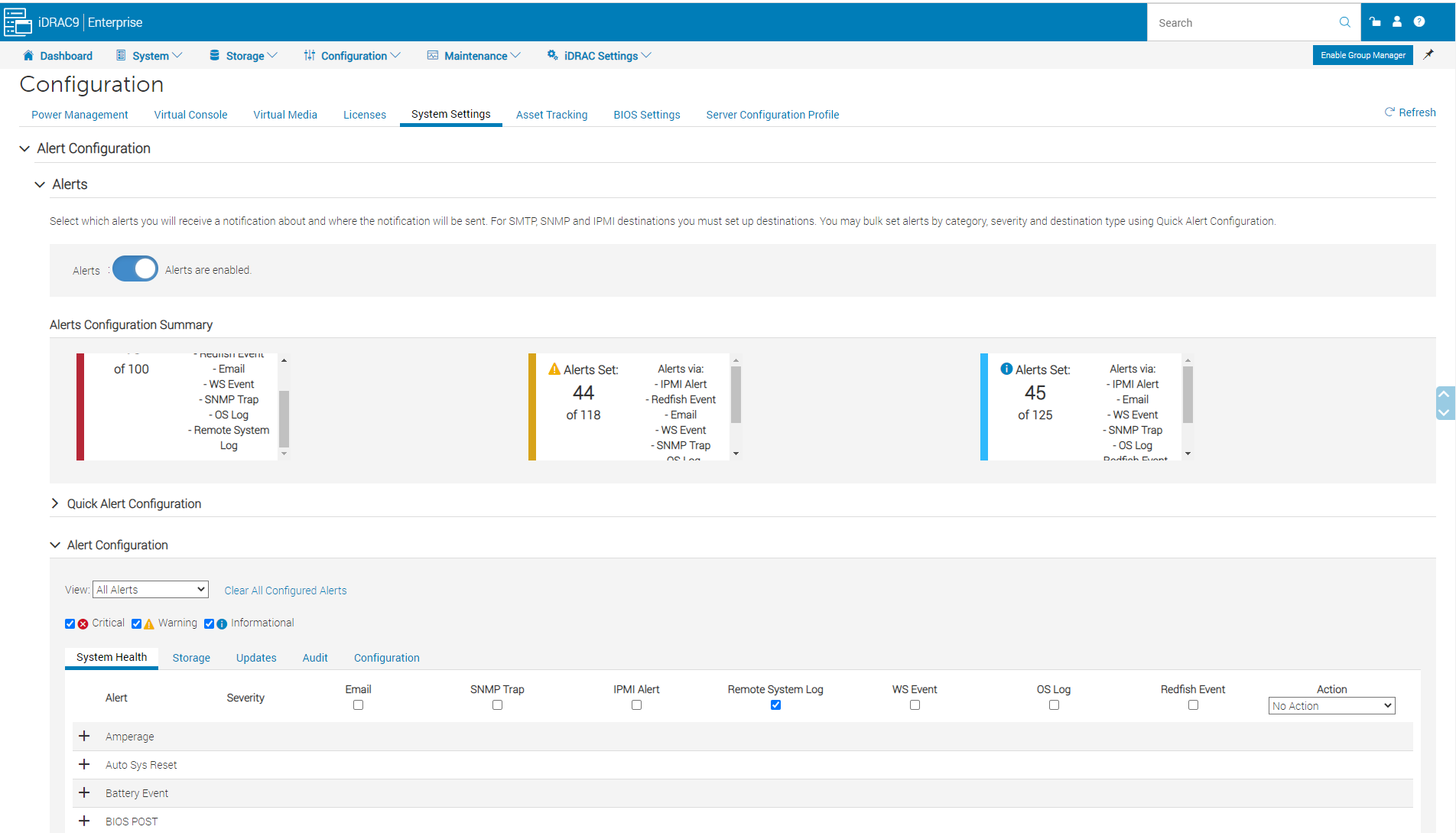 Menu Remote Syslog Settings