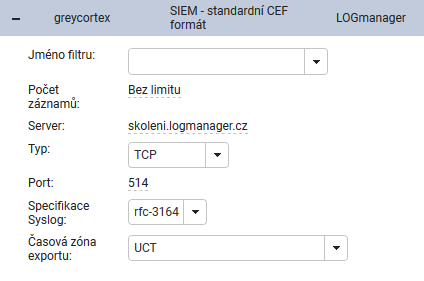 Doporučené nastavení kolektoru