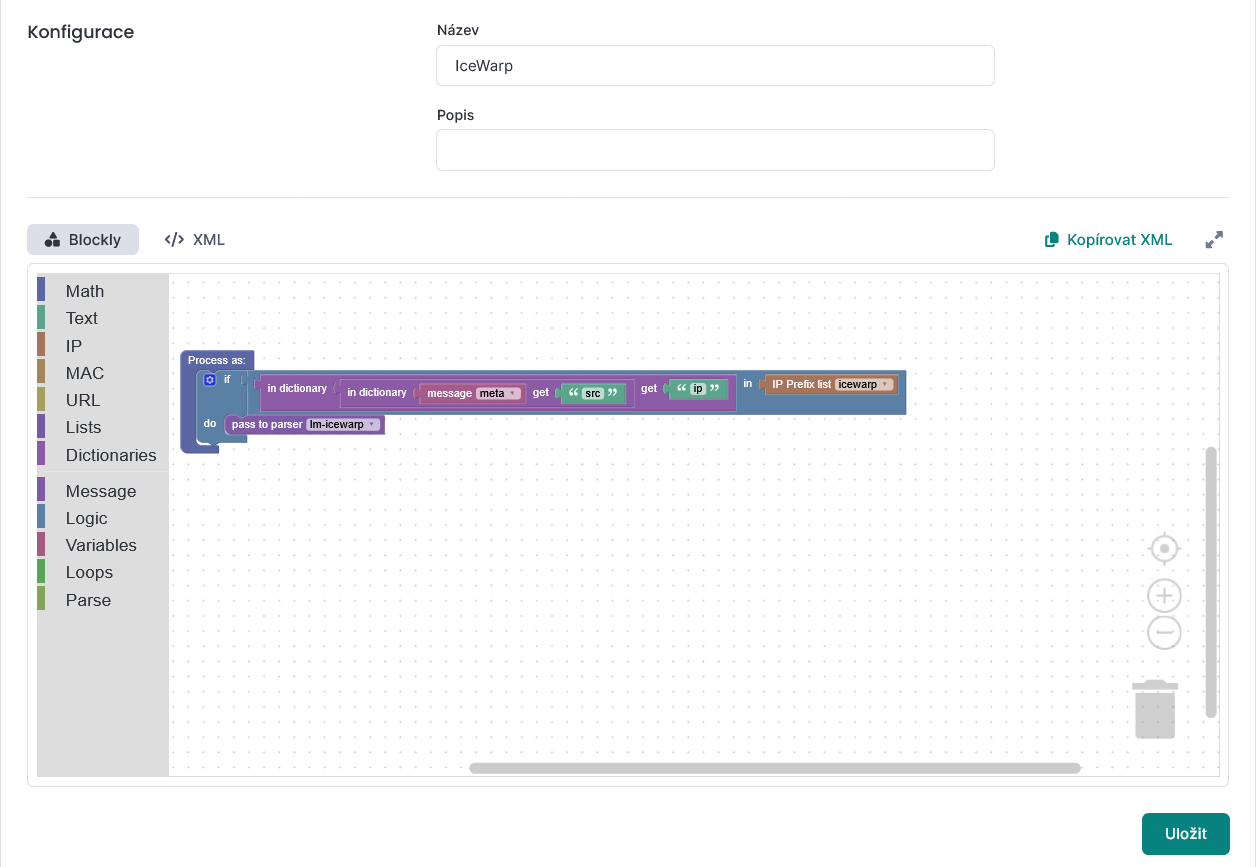 Přidání podmínky do klasifikátoru