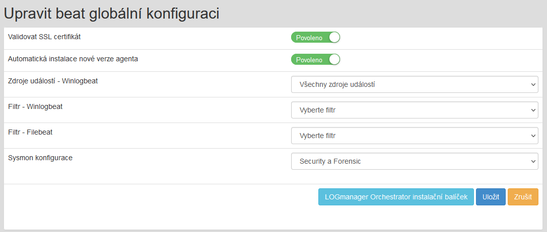 Stažení Logmanager Orchestratoru