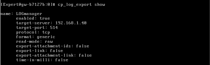 Review CheckPoint log exporter configuration