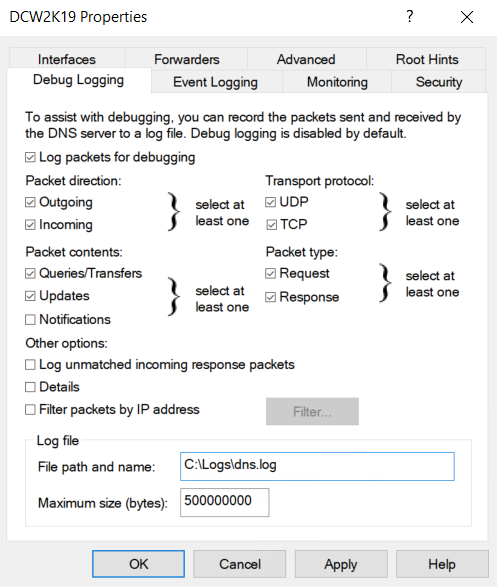 Debug Logging