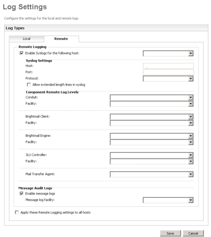 Symantec Messaging Gateway Syslog