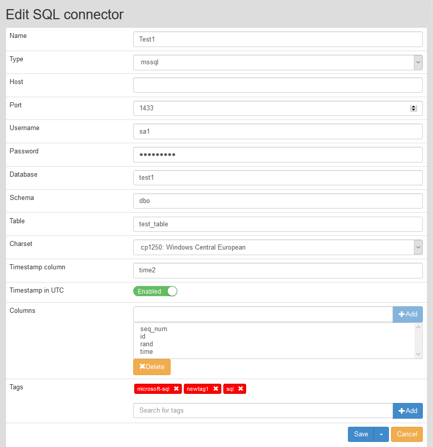 Edit SQL agent