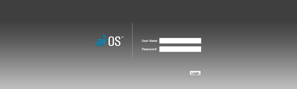 Login to web administration of AirOS
