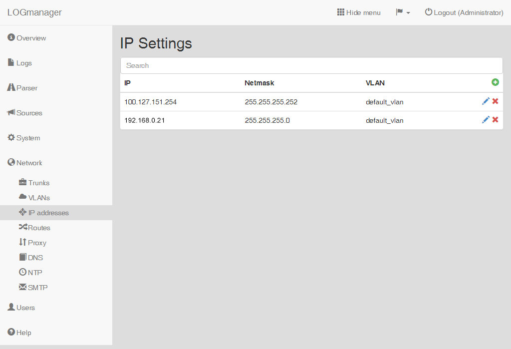 IP address slave server settings