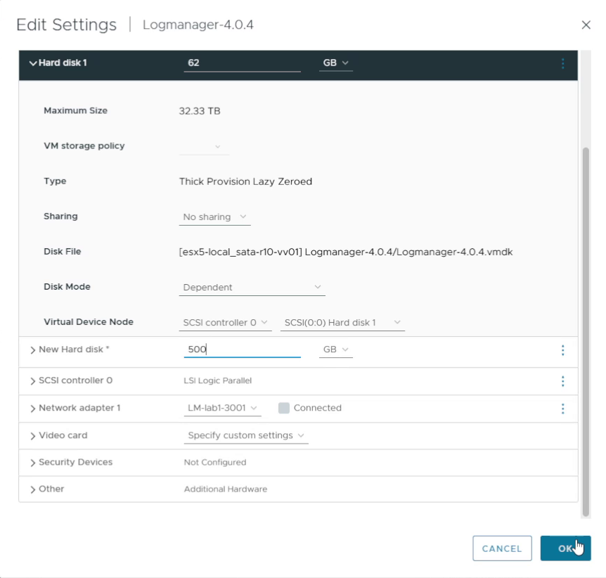 Add an extra hard disk
