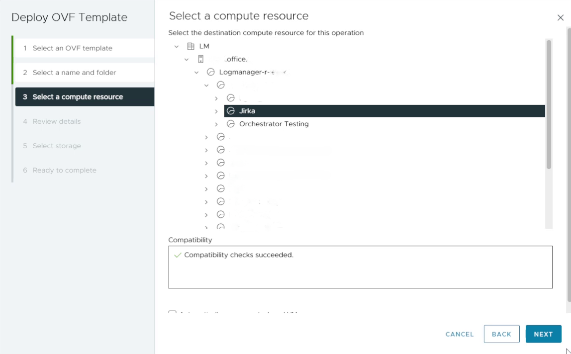 Select compute resource