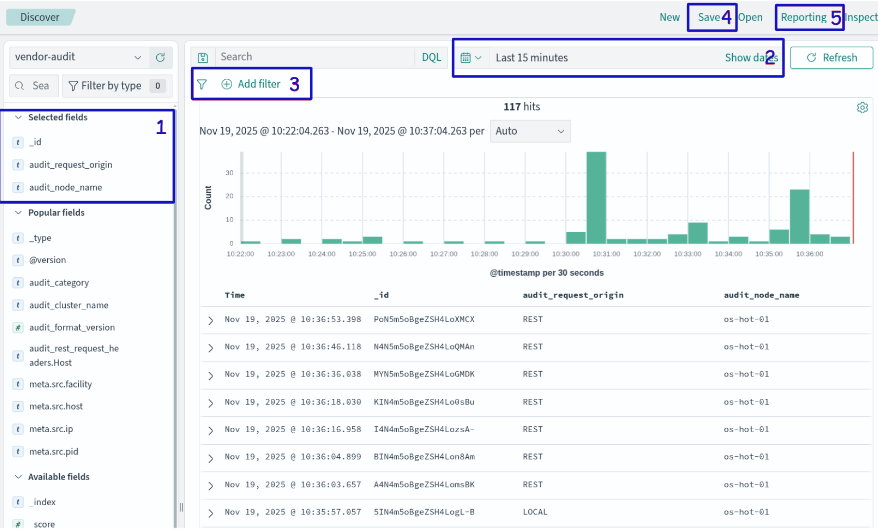 Export dat z sekce Najít