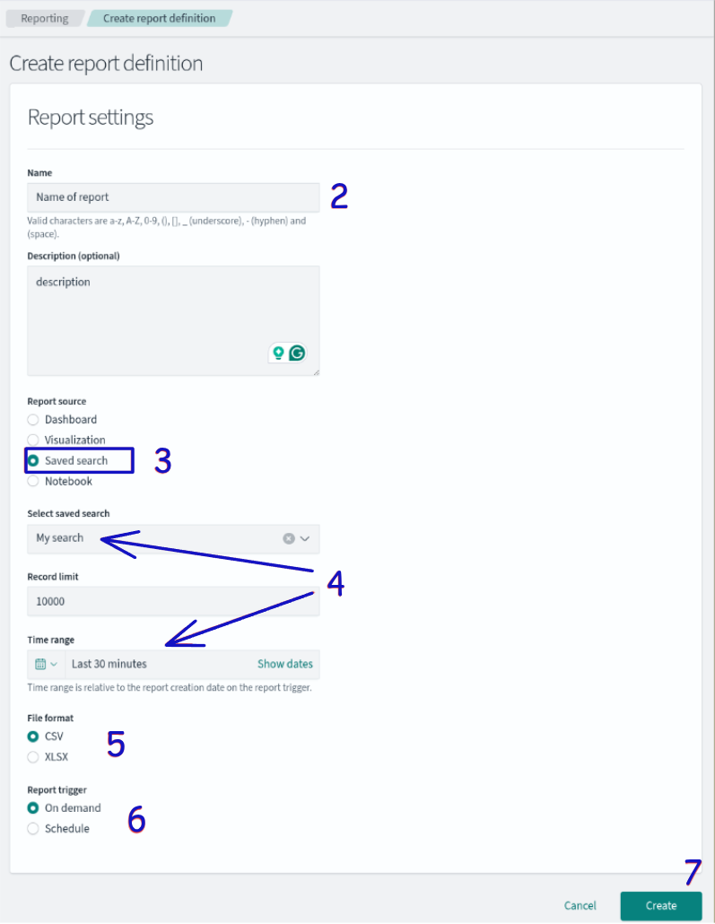 Export dat z report stránky