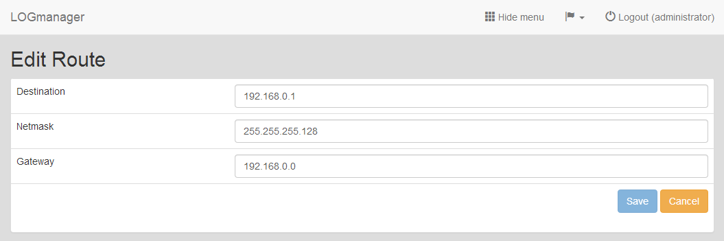 Editing existing Route