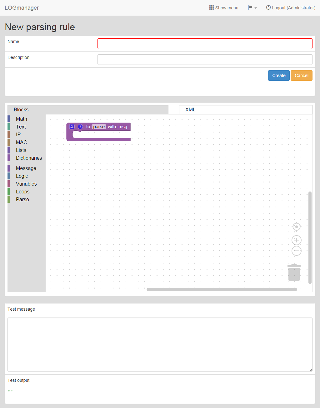 Adding a parsing rule