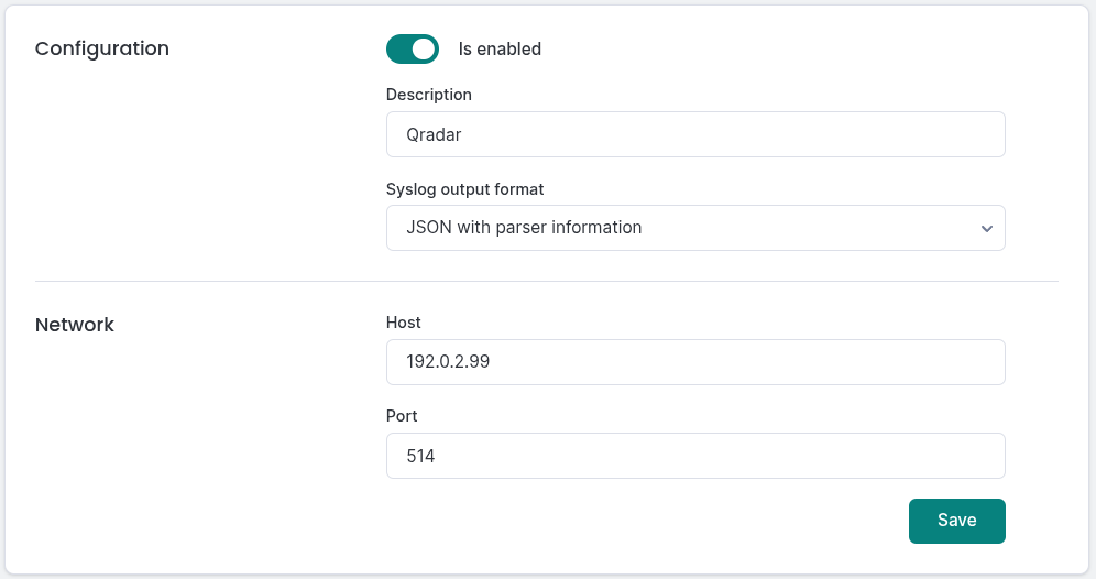 Editing a syslog output