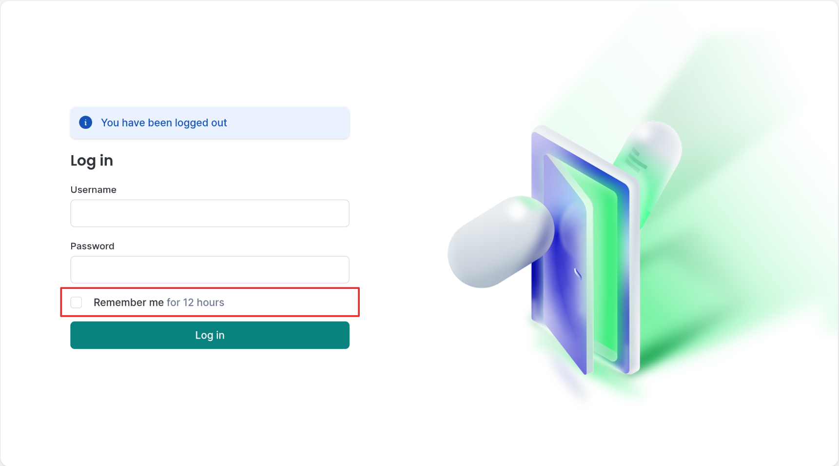 Přihlašovací obrazovka