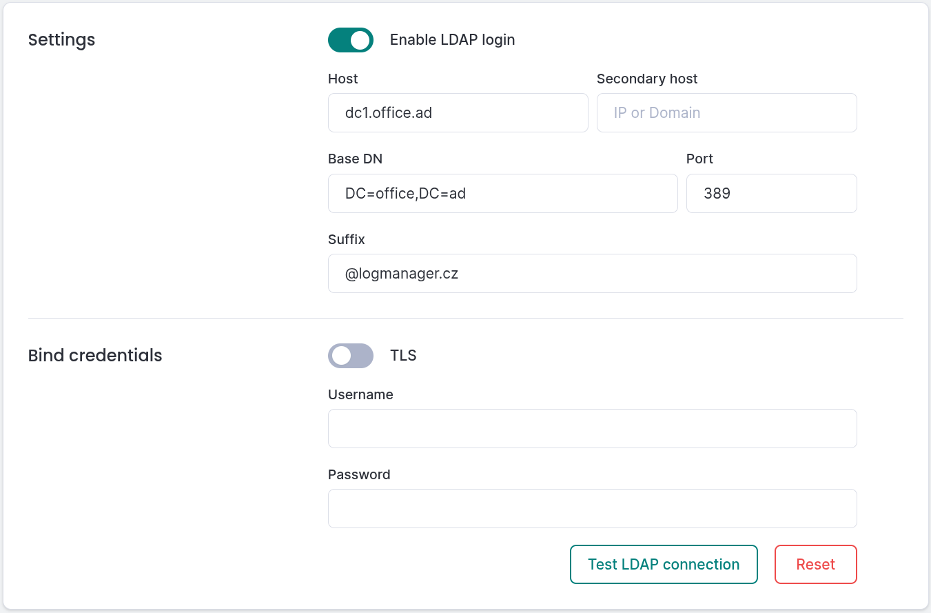LDAP Settings
