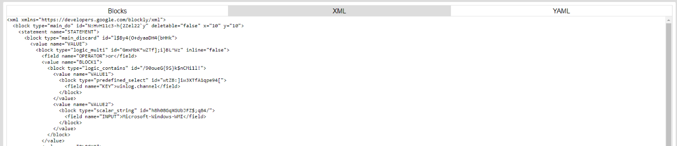 XML view