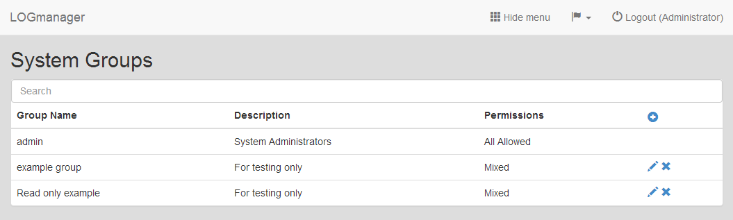 System Groups