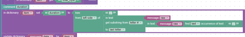 End of message - get substring
